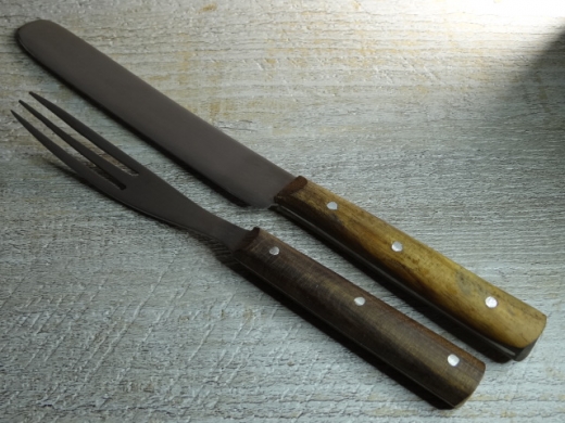 Messer mit Holzgriff, Material: Eisen nicht rostfrei, Griff Holz, NUR DAS MESSER