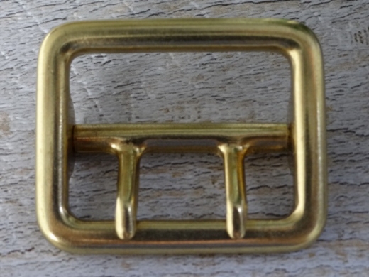 2 Dorn Stegschnalle fr Riemen bis 4,0 cm, Material: Messing
