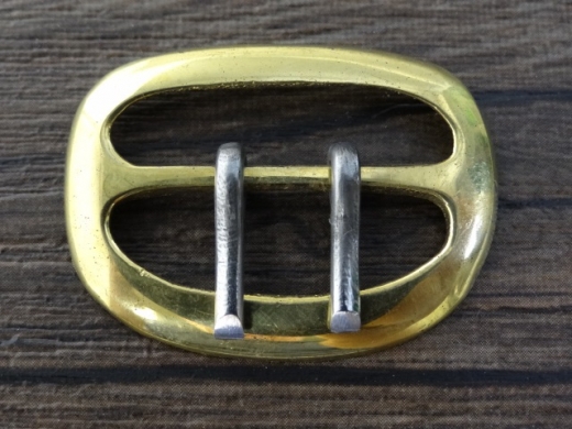 doppel D Riemenschliee, Riemenbreite bis 3 cm, Material: Messing mit 2 x Weimetall Dorn