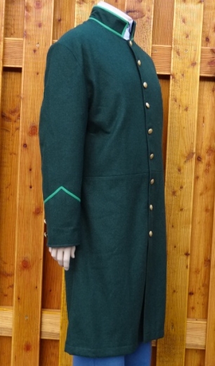 US Frock Coat dunkelgrn / hellgrn, 1 reihig, 9 US Adler Knpfe, 100% Wolle, Futter 100% Baumwolle