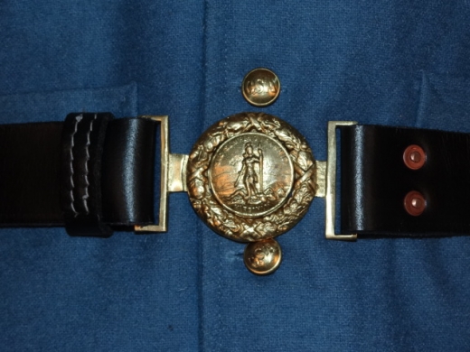 CS Koppel mit 2 teiliger Virginia Schliee, schwarz, Lnge auswhlbar, Material: Koppel Leder, Schliee Messing