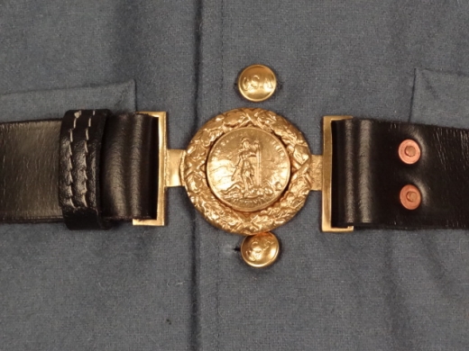 CS Koppel mit 2 teiliger Virginia Schliee, schwarz, Lnge auswhlbar, Material: Koppel Leder, Schliee Messing