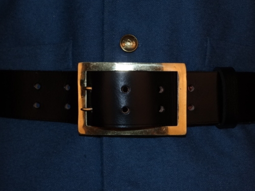 Koppel mit Forked Tongue Schliee, schwarz, Material: Koppel Leder, Schliee Messing