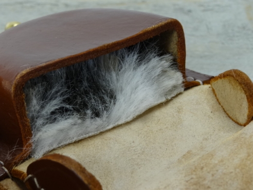 Zndhtchentasche braun / russet, Material: Leder, innen Schaffell