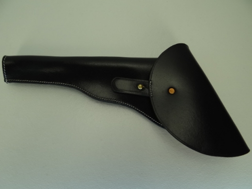 Holster 1860 linke Hand schwarz frhes Modell, Material: Leder, Verschluknopf Messing