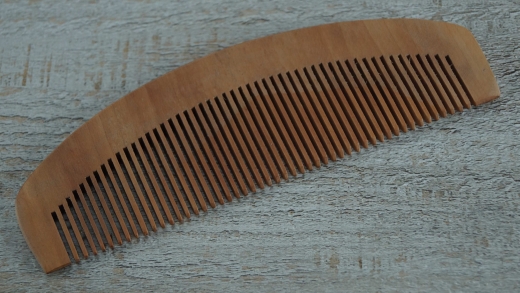 historischer Kamm Holz gro, ca 14,0 cm x 5,0 cm, Material: Hartholz