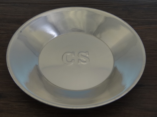 Teller CS geprgt, tief, stainless, ca. 23,5 cm, Material: Edelstahl