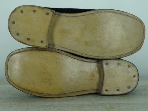 Schnallenschuhe schwarz, doppeltes / dickeres Oberleder, runde Form, Material: Oberleder, Futter, Sohle 100% Leder