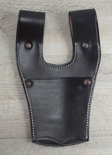 Frosch f�r Zouave Bajonett, Koppelschuh, Ma�e: ca. 21,0 cm x 16,5 cm, Material: Leder