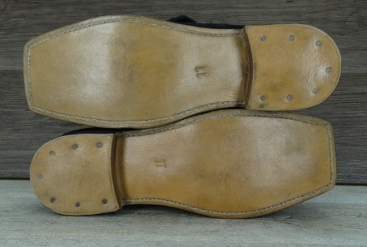 Schnallenschuhe schwarz doppeltes / dickeres Oberleder eckige Form, Material: Oberleder, Futter, Sohle 100% Leder