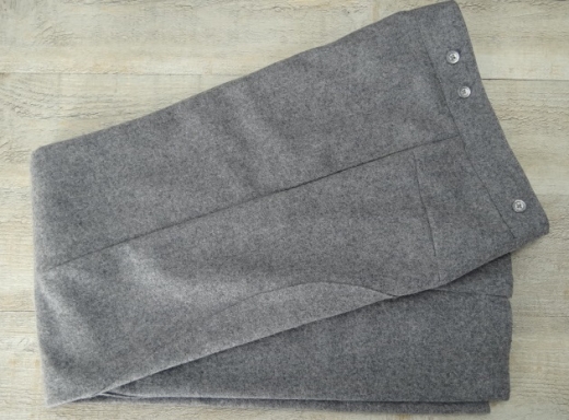 CS Hose hellgrau, mit Reiteinsatz, 100% Wolle