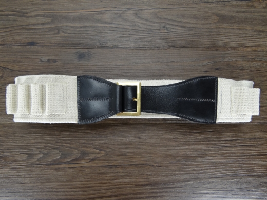 Prairie Belt fr Schrotpatronen, Koppel Baumwolle mit Leder, Schliee Messing