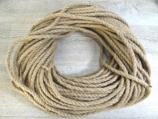1 Meter Jute Seil 8 mm, (0,95 / m), z.B. zum Zelt abspannen
