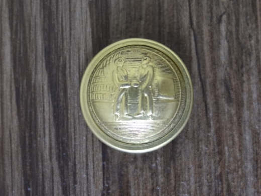 Knopf Kentucky &quote;United we stand, divided we fall&quote;, Domed, 100% Messing, Preis pro Stck