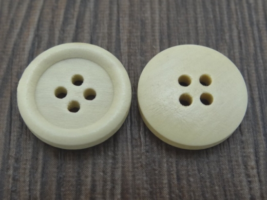 Holzknopf, 4 Loch, hellbraun, 1,8 cm, Preis pro St�ck