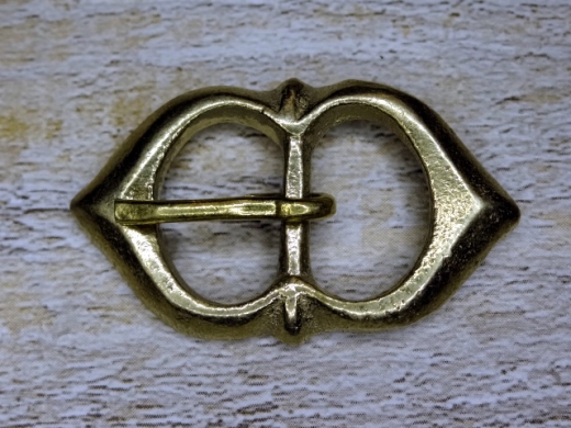 Mittelalterschnalle fr Riemen bis 1,3cm, Material: Vollmessing