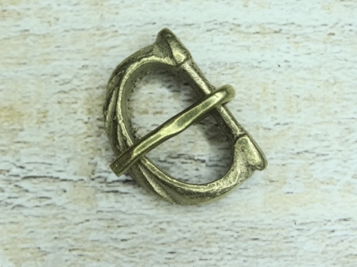 Mittelalterschnalle, Vollmessing 2,2 cm x 1,5 cm