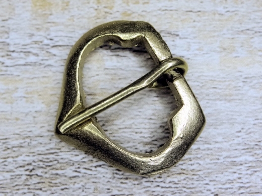 Mittelalterschnalle fr Riemen bis 1,3 cm, Material: Vollmessing