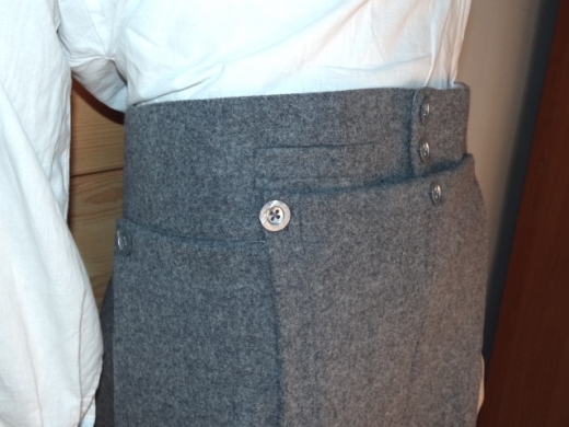 preuische napoleonische Woll Hose hellgrau, 100% Wolle