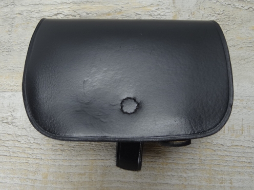 Patronentasche mit Zndhtchentasche, schwarz, Material: Leder, innen Schaffell
