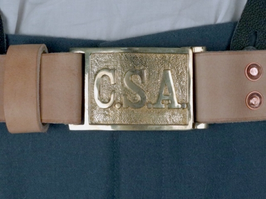 CS Koppel mit 2 teiliger CSA Schliee, naturbraun, Lnge auswhlbar, Material: Koppel Leder, Schliee Messing