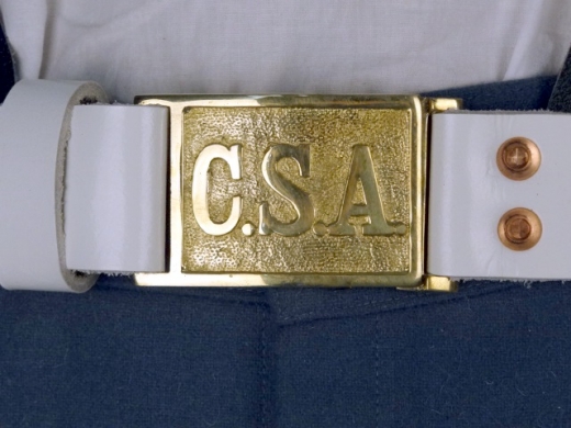 CS Koppel mit 2 teiliger CSA Schliee,wei , Lnge auswhlbar, Material: Koppel Leder, Schliee Messing