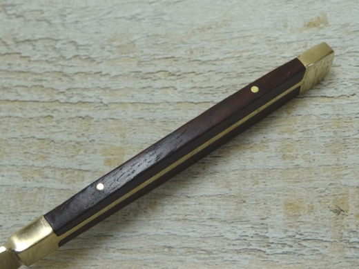 Bronzebesteck mit Holzgriff, 4 teilig, Material: Bronze mit Rosenholz Griffen, Handarbeit