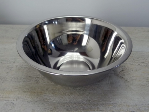 Schssel ungeprgt, gro hoch, stainless, ca. 24,0 cm, ca. 2100 ml, Material: Edelstahl