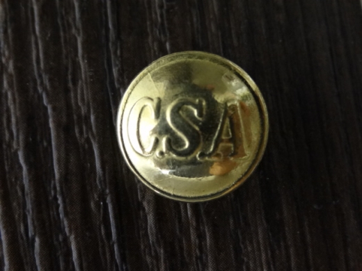 CSA Knopf als Kepi Splintknopf, Knopf 100% Messing, Splint Kupfer, Preis pro Stck