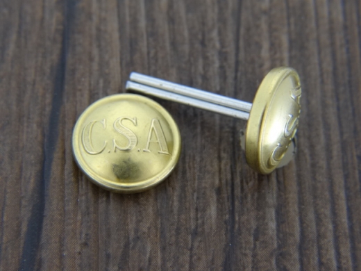 CSA Knopf als Kepi Splintknopf, Knopf 100% Messing, Splint Kupfer, Preis pro Stck