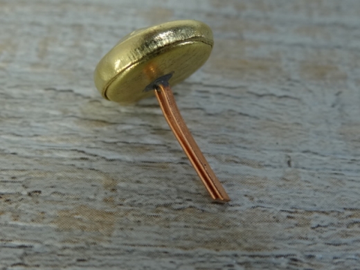 Adler Knopf mit D im Schild als Kepi Splintknopf, Knopf 100% Messing, Splint Kupfer, Preis pro Stck