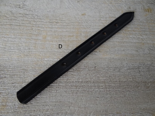 Lederriemen schwarz für innen ca. 21 cm x 1,9 cm