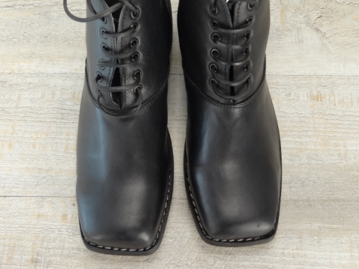 Brogans schwarz New York Style, Material: Oberleder, Futter, Sohle 100% Leder