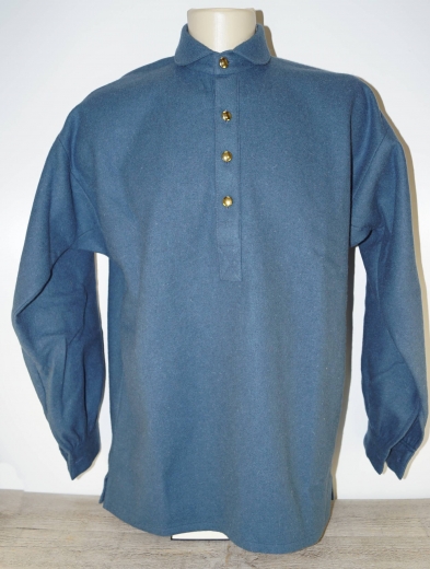 Battle Shirt mittelblau / skyblue, 100% Wolle