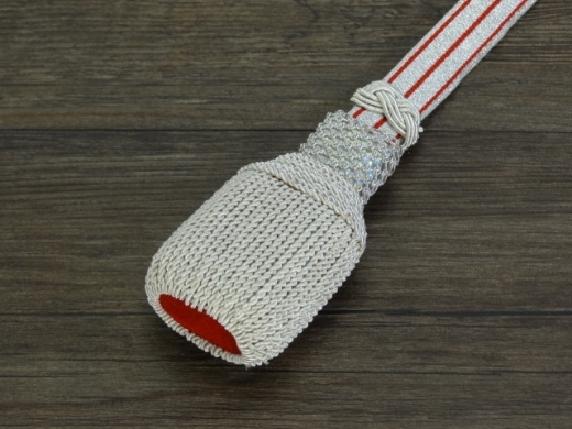 Sbelknoten rot / silberfarben, fr Offiziere, ca. 41cm