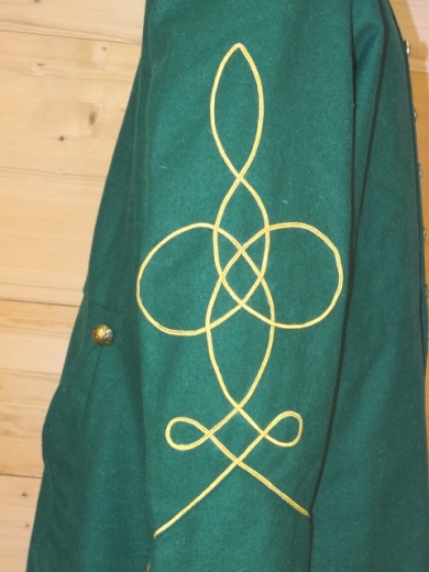 Frock Coat grn Lieutenant, 2 reihig, 14 Adler Knpfe, 100% Wolle, Futter 100% Baumwolle