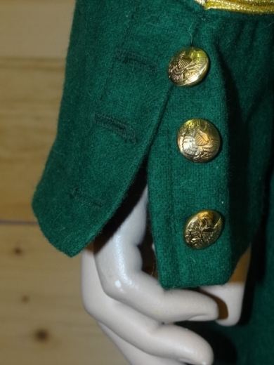 Frock Coat grn Major - Colonel, 2 reihig, 14 Adler Knpfe, 100% Wolle, Futter 100% Baumwolle