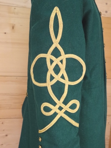 Frock Coat grn Major - Colonel, 2 reihig, 14 Adler Knpfe, 100% Wolle, Futter 100% Baumwolle