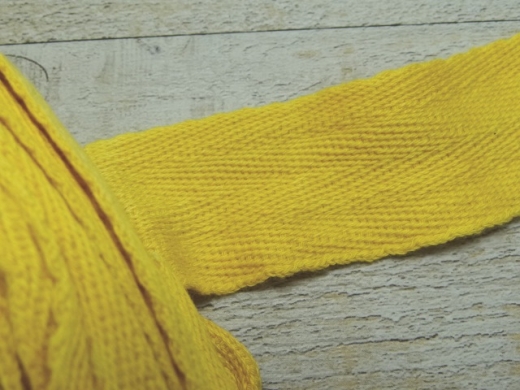 10 cm Baumwollband gelb ( lfm 5,00 ¤ ) ca.: 3,8 cm Breit