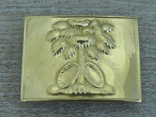 Schliee South Carolina, Palmetto, rechteckig, Material: Messing