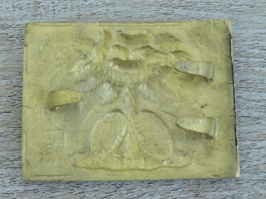 Schliee South Carolina, Palmetto, rechteckig, Material: Messing
