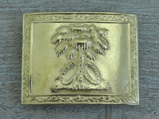 Schliee South Carolina, Palmetto, rechteckig, 3 Haken, Material: Messing