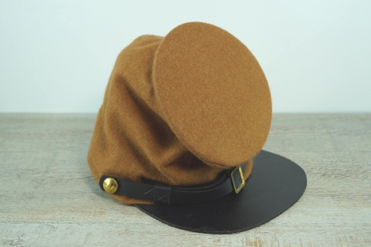 Bummers Kepi CS butternut, auen 100% Wolle, Futter 100% Baumwolle, Schirm / Schweiband 100% Leder