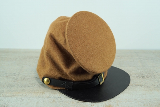 Bummers Kepi CS butternut, auen 100% Wolle, Futter 100% Baumwolle, Schirm / Schweiband 100% Leder