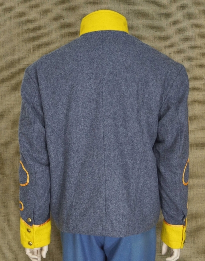CS Shell Jacket Captain, gelbe Waffenfarbe, 14 CSA Knpfe, doppelreihig, Oberstoff: reine Wolle, Futter: 100% Baumwolle