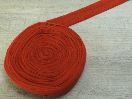 10 cm Baumwollband rot ( lfm 5,00 ¤ ) ca.: 3,8 cm Breit