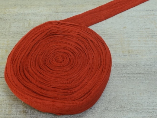 10 cm Baumwollband rot ( lfm 5,00 ¤ ) ca.: 3,8 cm Breit