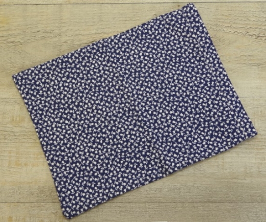 Schuh - Beutel / Tasche dunkelblau geblmt, Mae: ca. 27 cm x 38 cm, Material: 100% Baumwolle