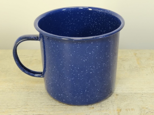 Tasse klein, ca. 350 ml, Emaille, blau, ca. 9 cm x 8 cm