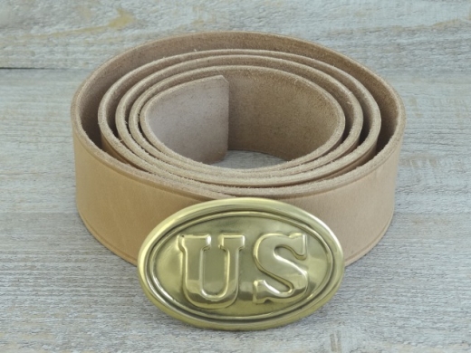 Koppel natur mit US Schliee Material: Koppel Leder, Schliee Messing gestanzt bleigefllt